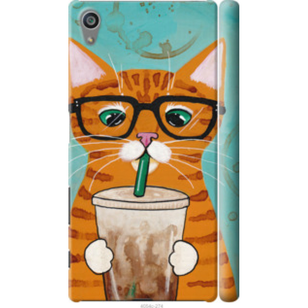 Чехол на Sony Xperia Z5 E6633 Зеленоглазый кот в очках (4054c-274)