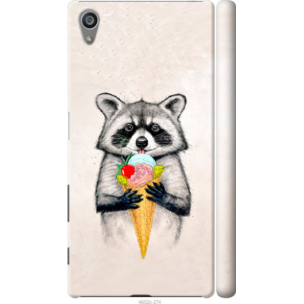 Чехол на Sony Xperia Z5 E6633 Енотик с мороженым (4602c-274)