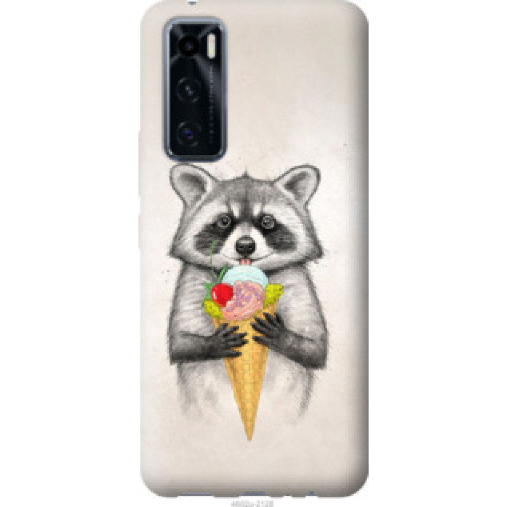 Чехол на Vivo V20 SE Енотик с мороженым (4602u-2128)