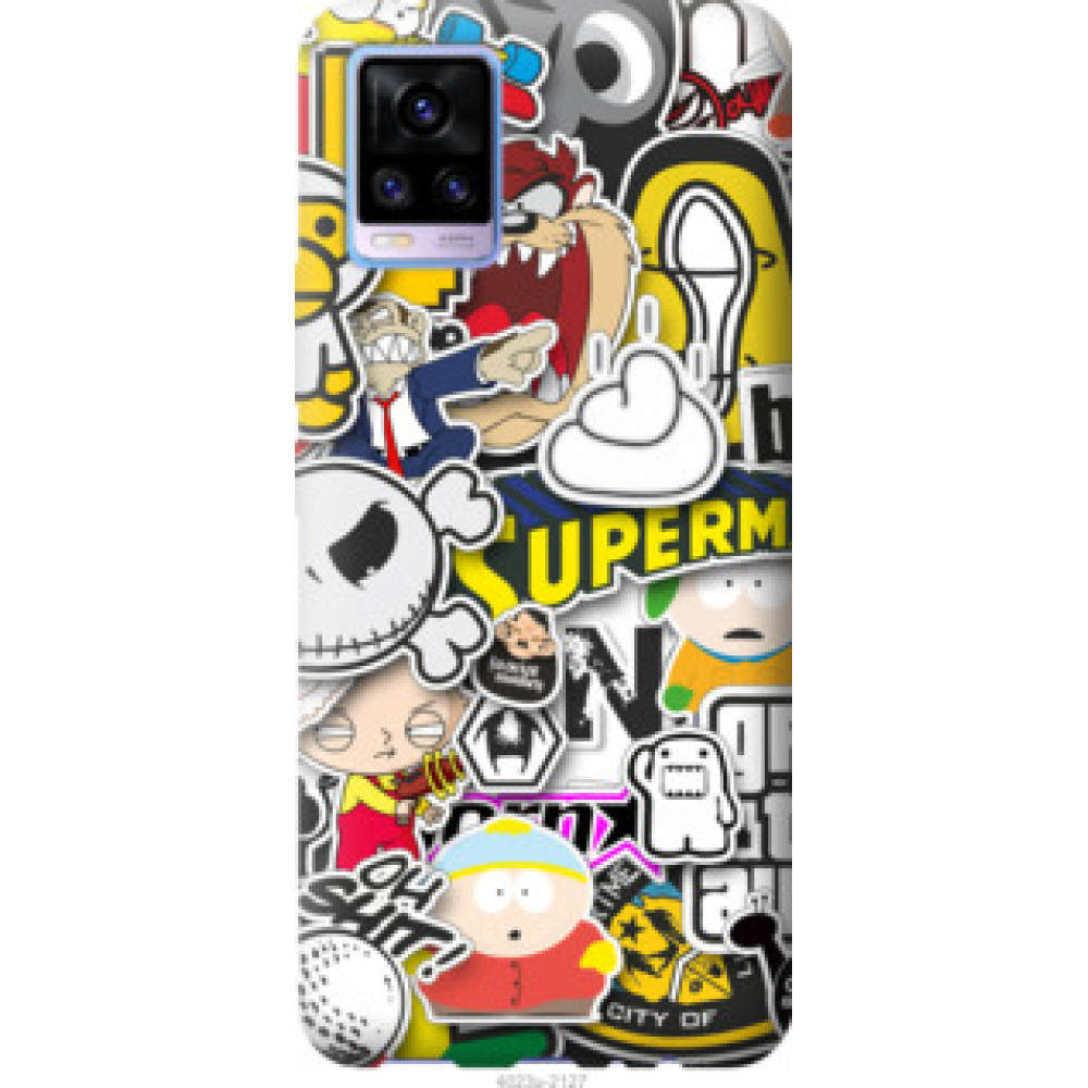 Чехол на Vivo V20 Popular logos (4023u-2127)