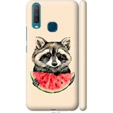 Чехол на Vivo Y15 Енотик с арбузом (4605c-1791)