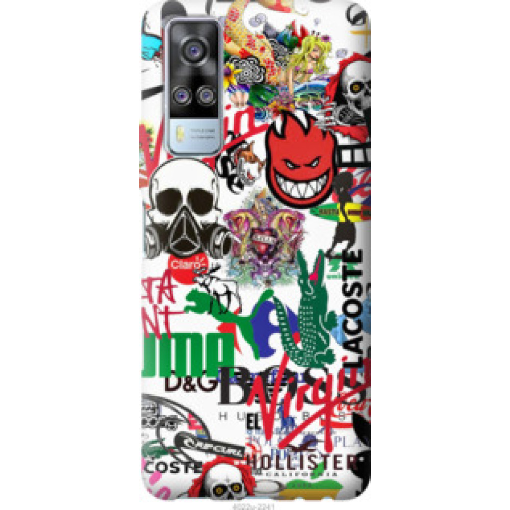 Чохол на Vivo Y51 2020 Many different logos (4022u-2241)