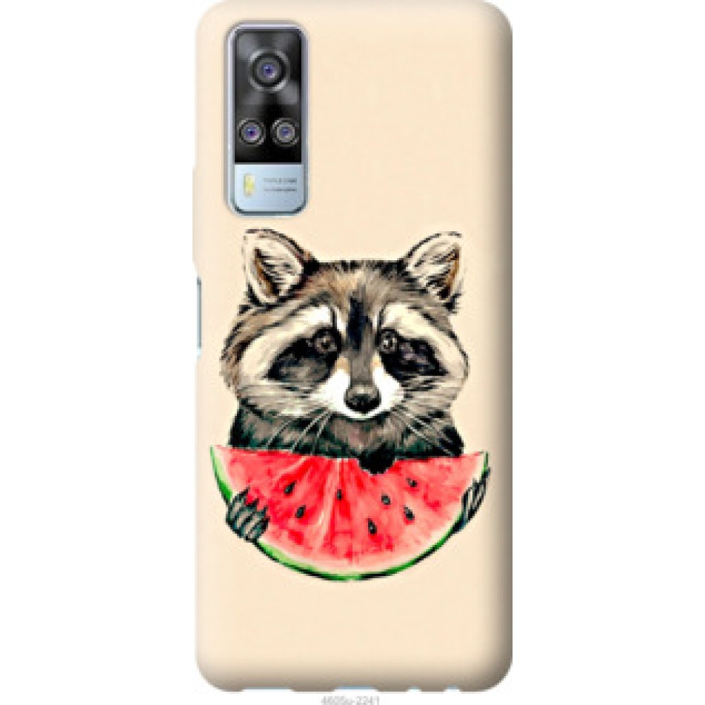 Чехол на Vivo Y51 2020 Енотик с арбузом (4605u-2241)