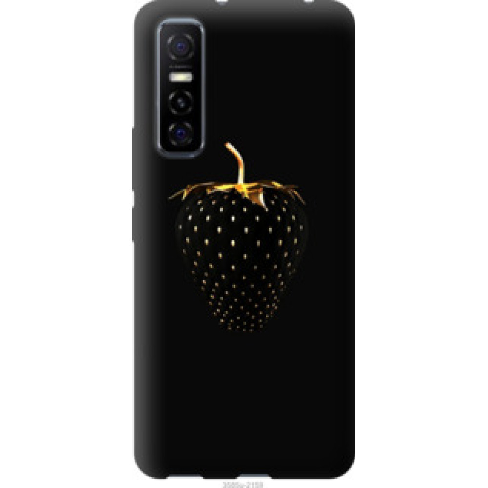 Чехол на Vivo Y73S Черная клубника (3585u-2159)
