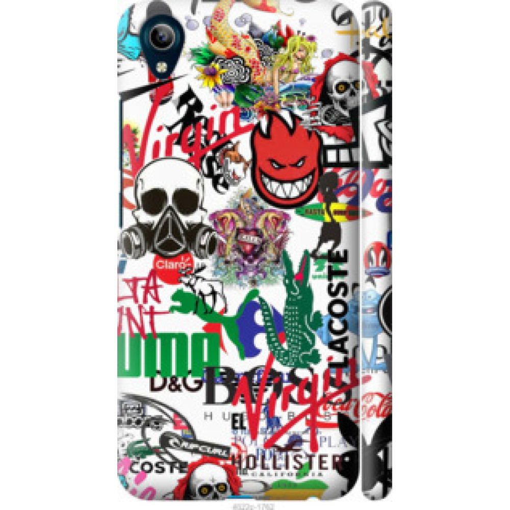 Чехол на Vivo Y91C Many different logos (4022c-1762)