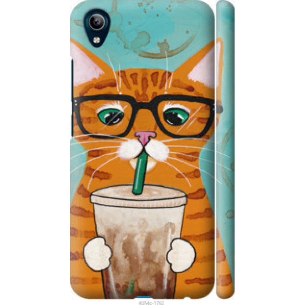 Чехол на Vivo Y91C Зеленоглазый кот в очках (4054c-1762)