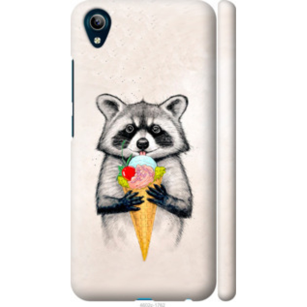 Чехол на Vivo Y91C Енотик с мороженым (4602c-1762)