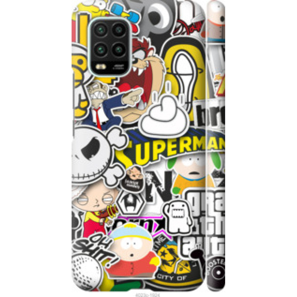 Чехол на Xiaomi Mi 10 Lite Popular logos (4023c-1924)