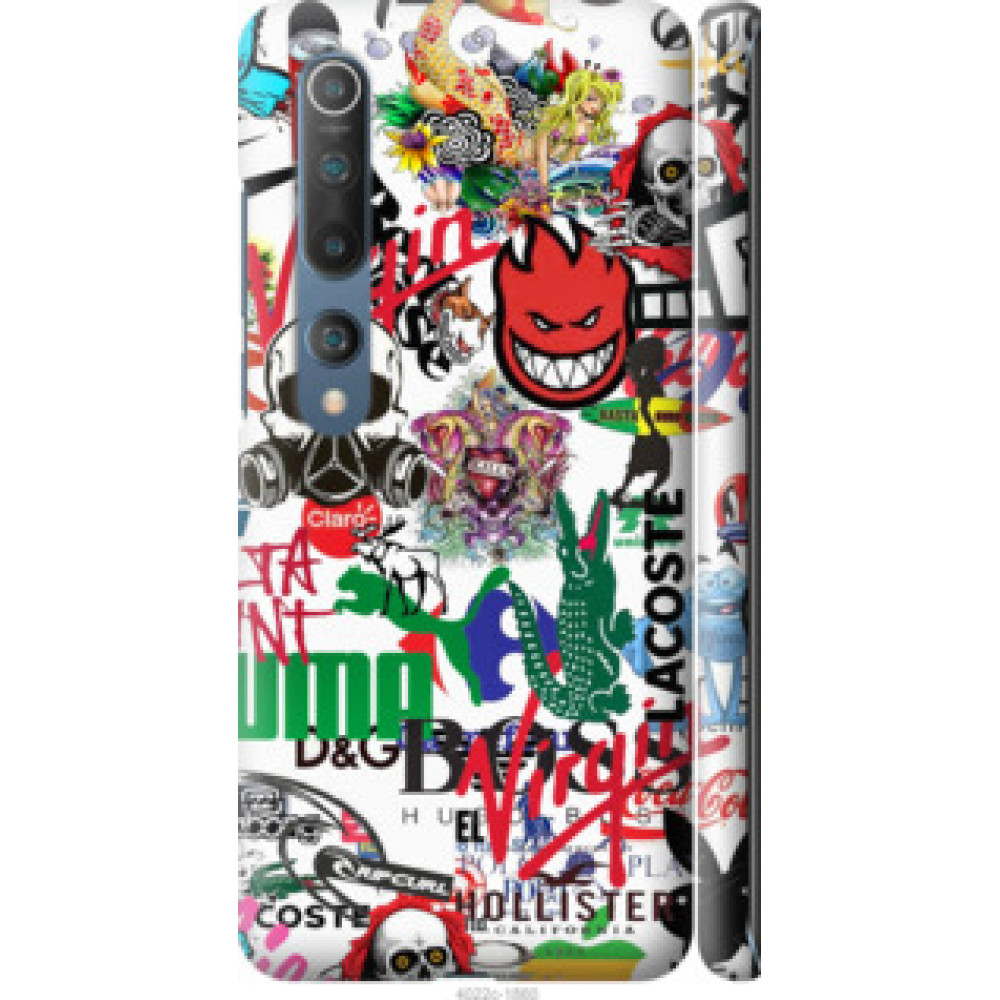 Чехол на Xiaomi Mi 10 Many different logos (4022c-1860)
