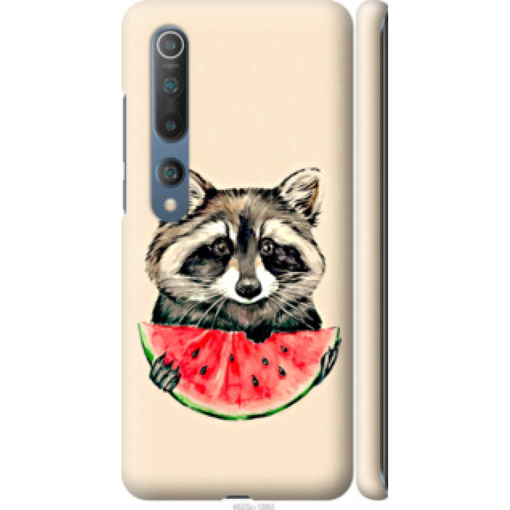 Чехол на Xiaomi Mi 10 Pro Енотик с арбузом (4605c-1870)