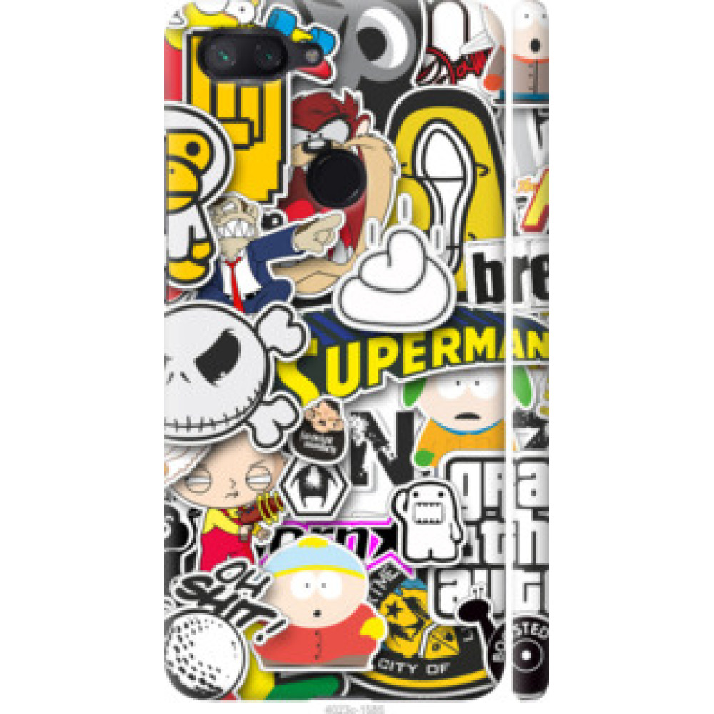 Чехол на Xiaomi Mi 8 Lite Popular logos (4023c-1585)