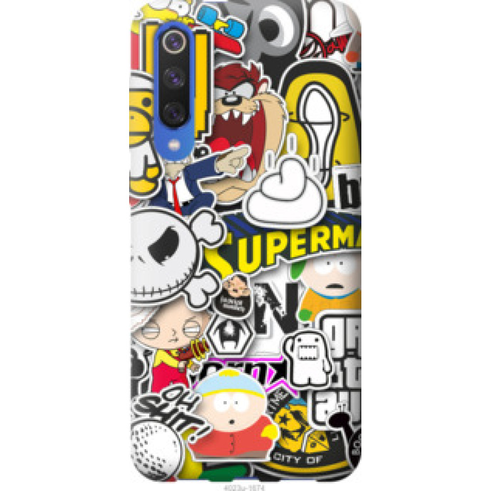 Чехол на Xiaomi Mi 9 SE Popular logos (4023u-1674)
