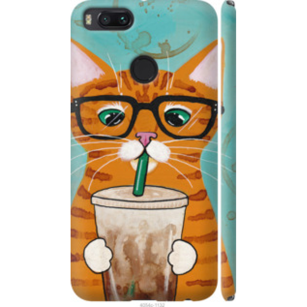 Чехол на Xiaomi Mi 5X Зеленоглазый кот в очках (4054c-1042)