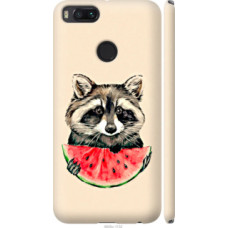 Чехол на Xiaomi Mi A1 Енотик с арбузом (4605c-1132)