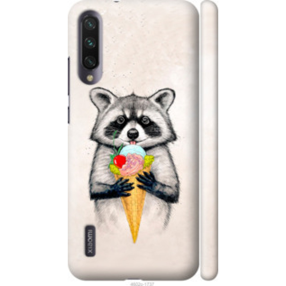 Чохол на Xiaomi Mi A3 Енотик с мороженым (4602c-1737)