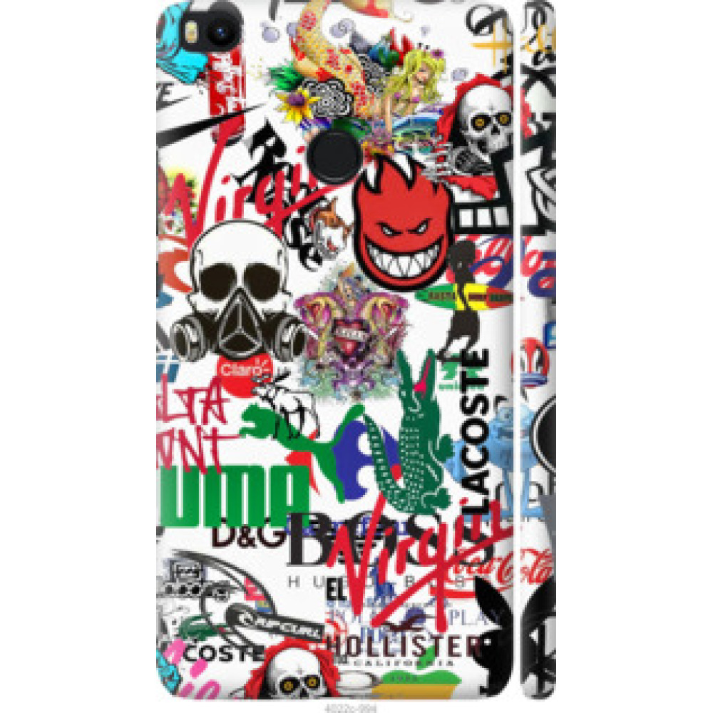 Чехол на Xiaomi Mi Max 2 Many different logos (4022c-994)