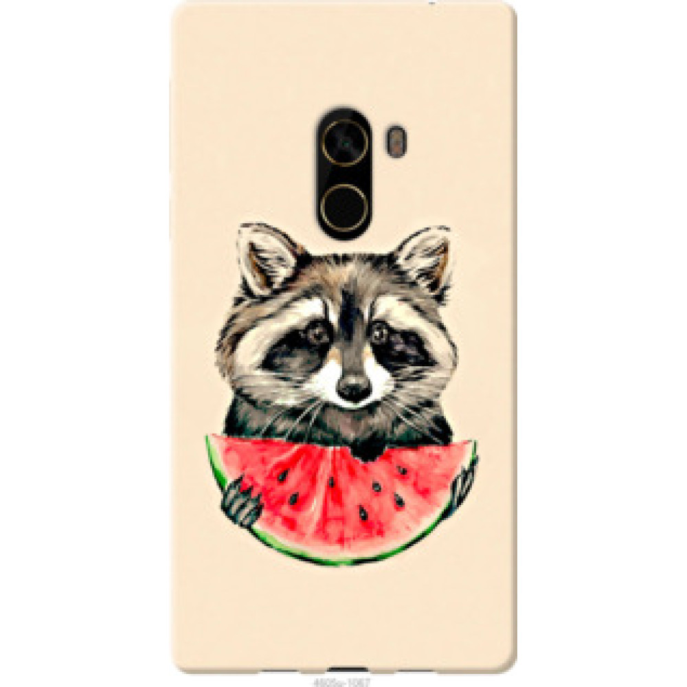 Чохол на Xiaomi Mi MiX 2 Енотик с арбузом (4605u-1067)