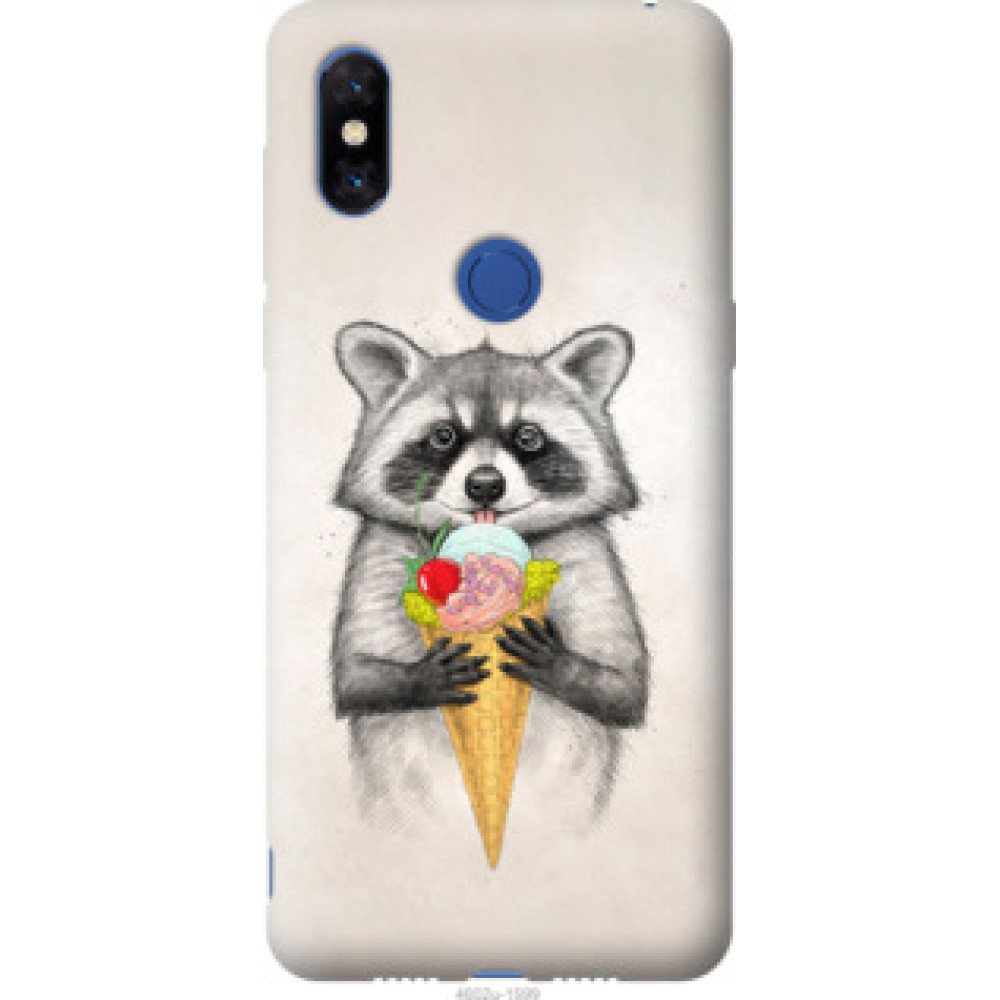 Чехол на Xiaomi Mi Mix 3 Енотик с мороженым (4602u-1599)