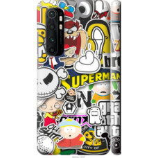 Чехол на Xiaomi Mi Note 10 Lite Popular logos (4023c-1937)