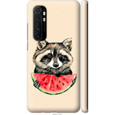 Чехол на Xiaomi Mi Note 10 Lite Енотик с арбузом (4605c-1937)
