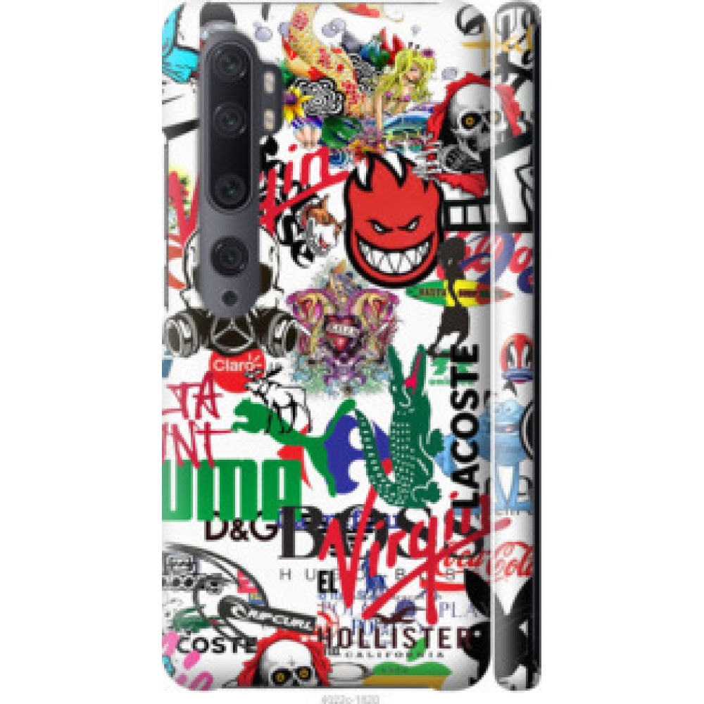 Чохол на Xiaomi Mi Note 10 Many different logos (4022c-1820)