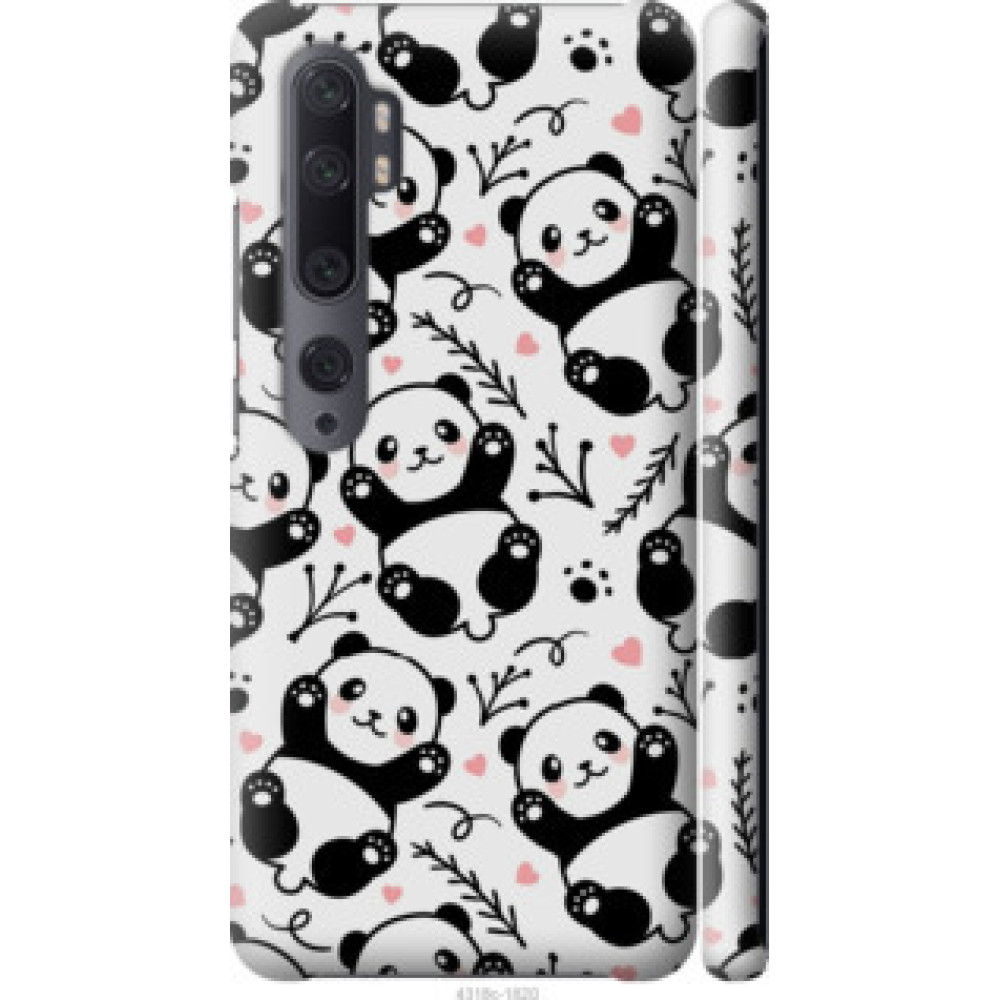 Чохол на Xiaomi Mi Note 10 Панды (4318c-1820)