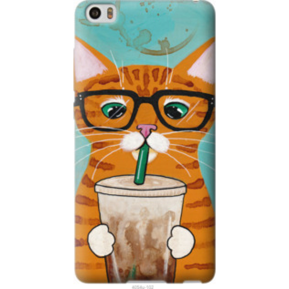 Чехол на Xiaomi Mi Note Зеленоглазый кот в очках (4054u-102)