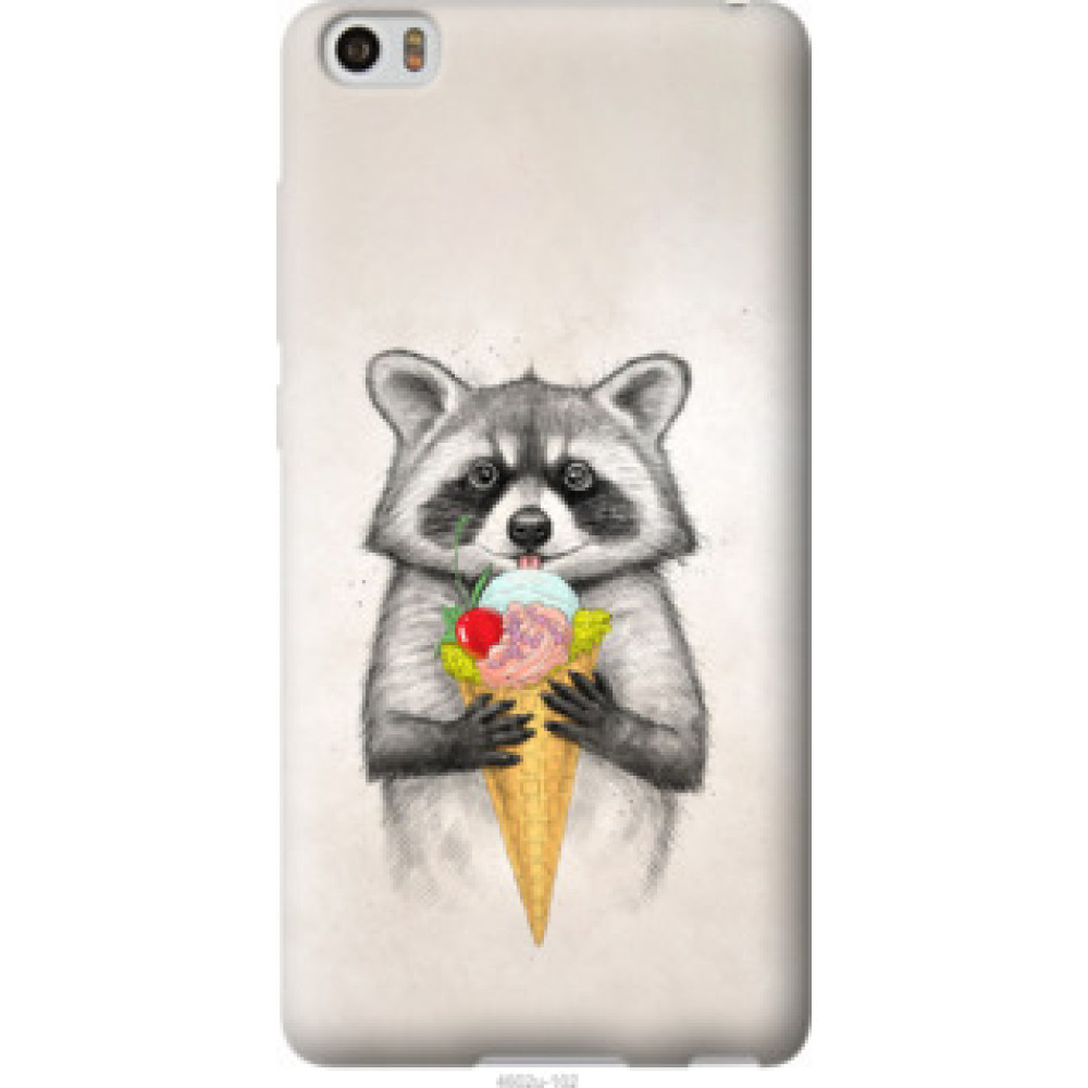 Чехол на Xiaomi Mi Note Енотик с мороженым (4602u-102)