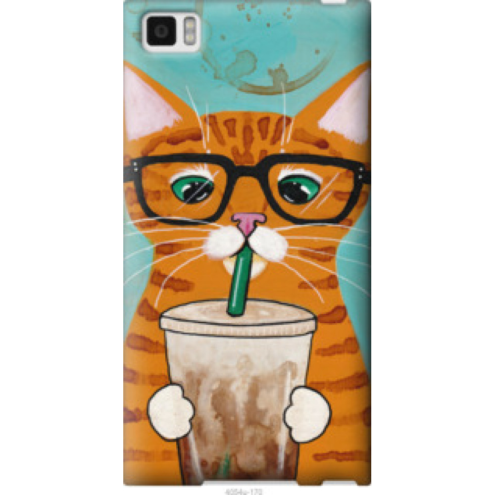 Чехол на Xiaomi Mi3 Зеленоглазый кот в очках (4054u-170)