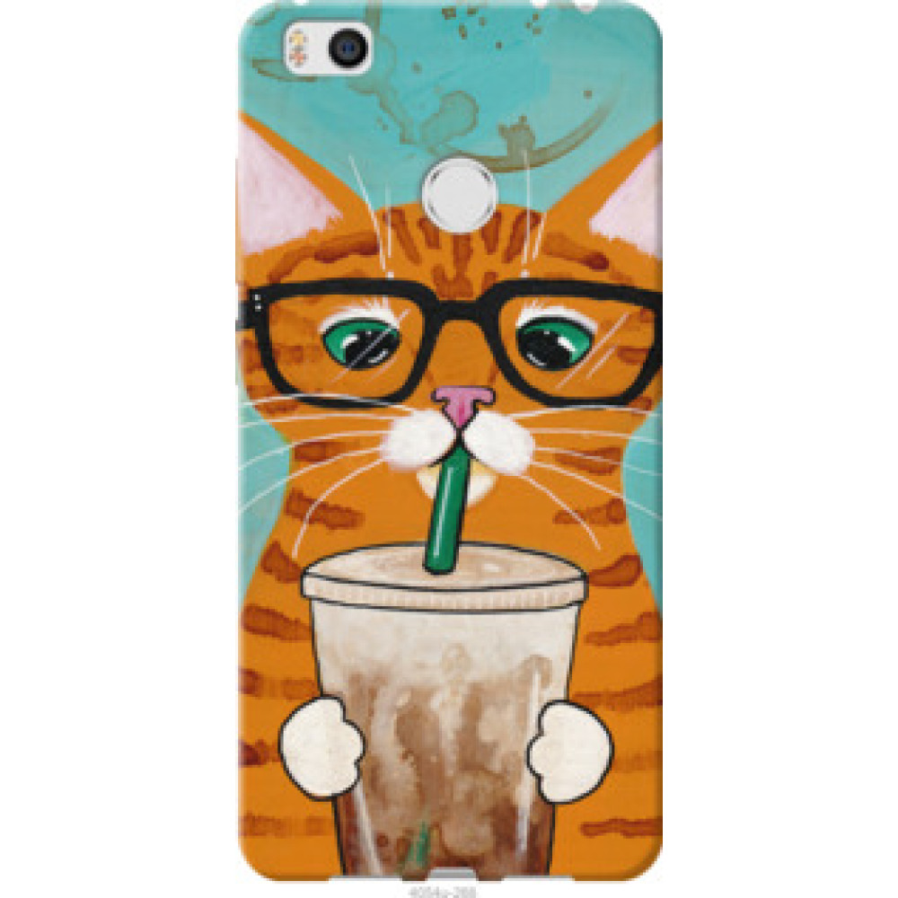 Чехол на Xiaomi Mi4s Зеленоглазый кот в очках (4054u-266)