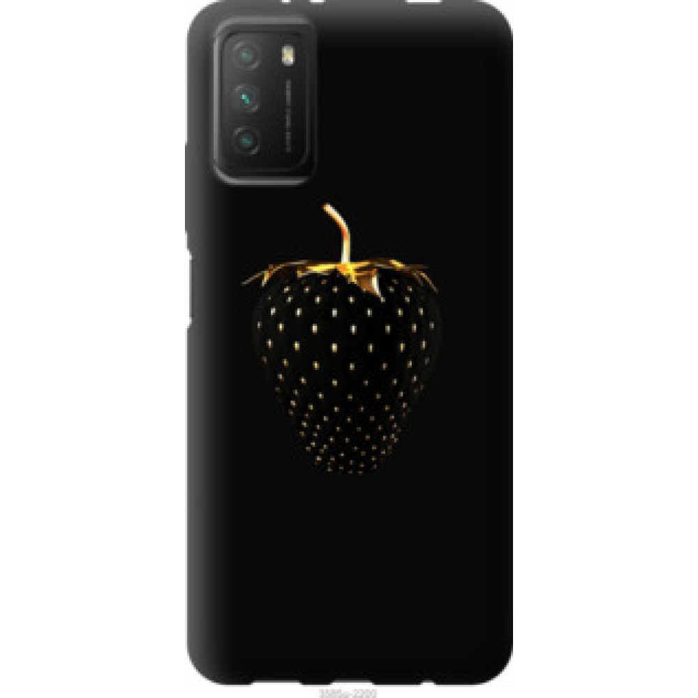 Чохол на Xiaomi Poco M3 Черная клубника (3585u-2200)