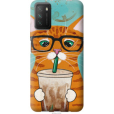 Чехол на Xiaomi Poco M3 Зеленоглазый кот в очках (4054u-2200)