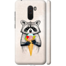 Чехол на Xiaomi Pocophone F1 Енотик с мороженым (4602c-1556)