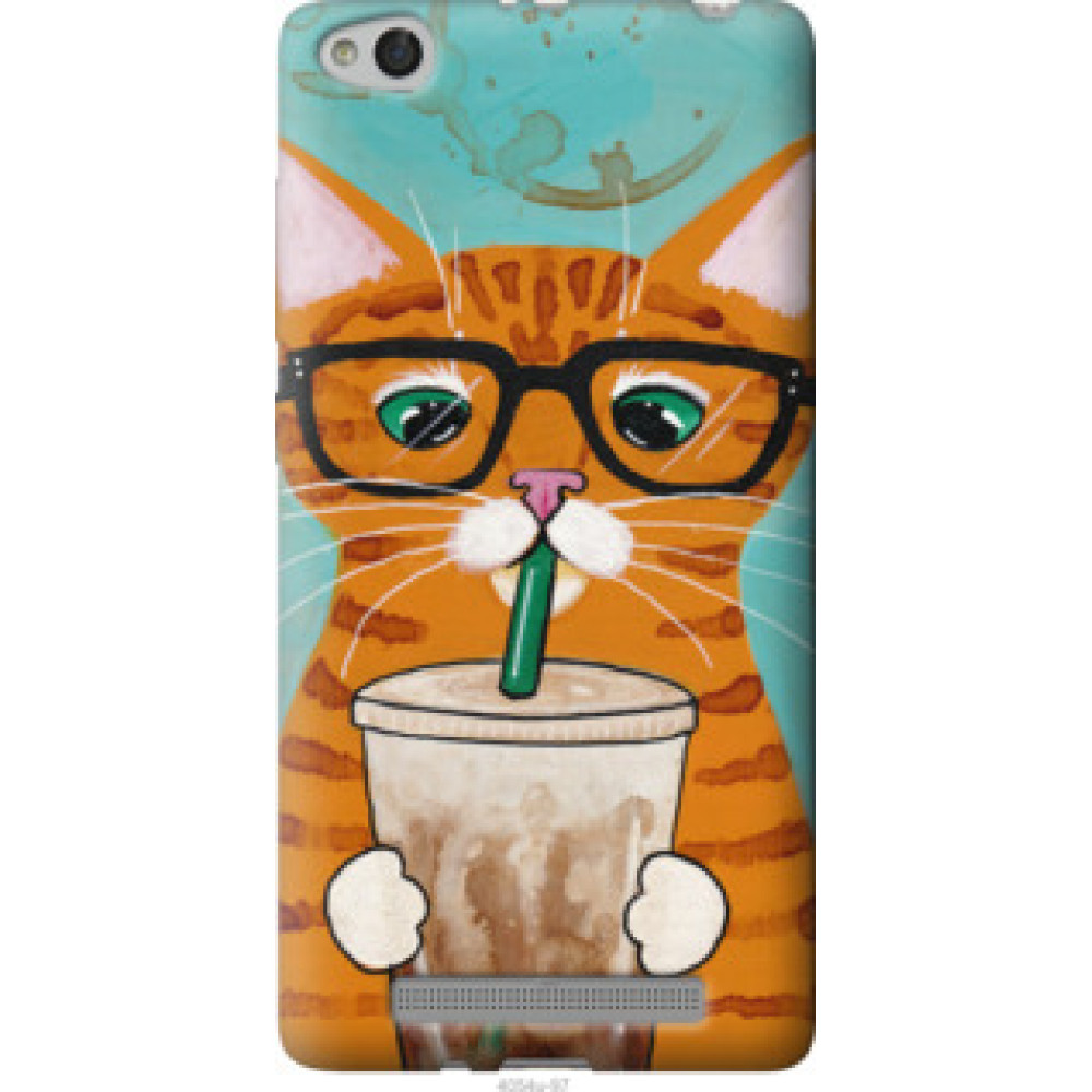Чохол на Xiaomi Redmi 3 Зеленоглазый кот в очках (4054u-97)
