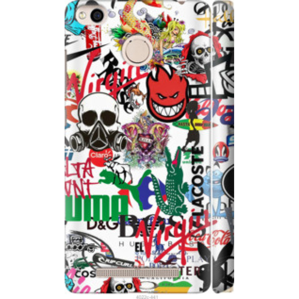 Чохол на Xiaomi Redmi 3x Many different logos (4022c-441)
