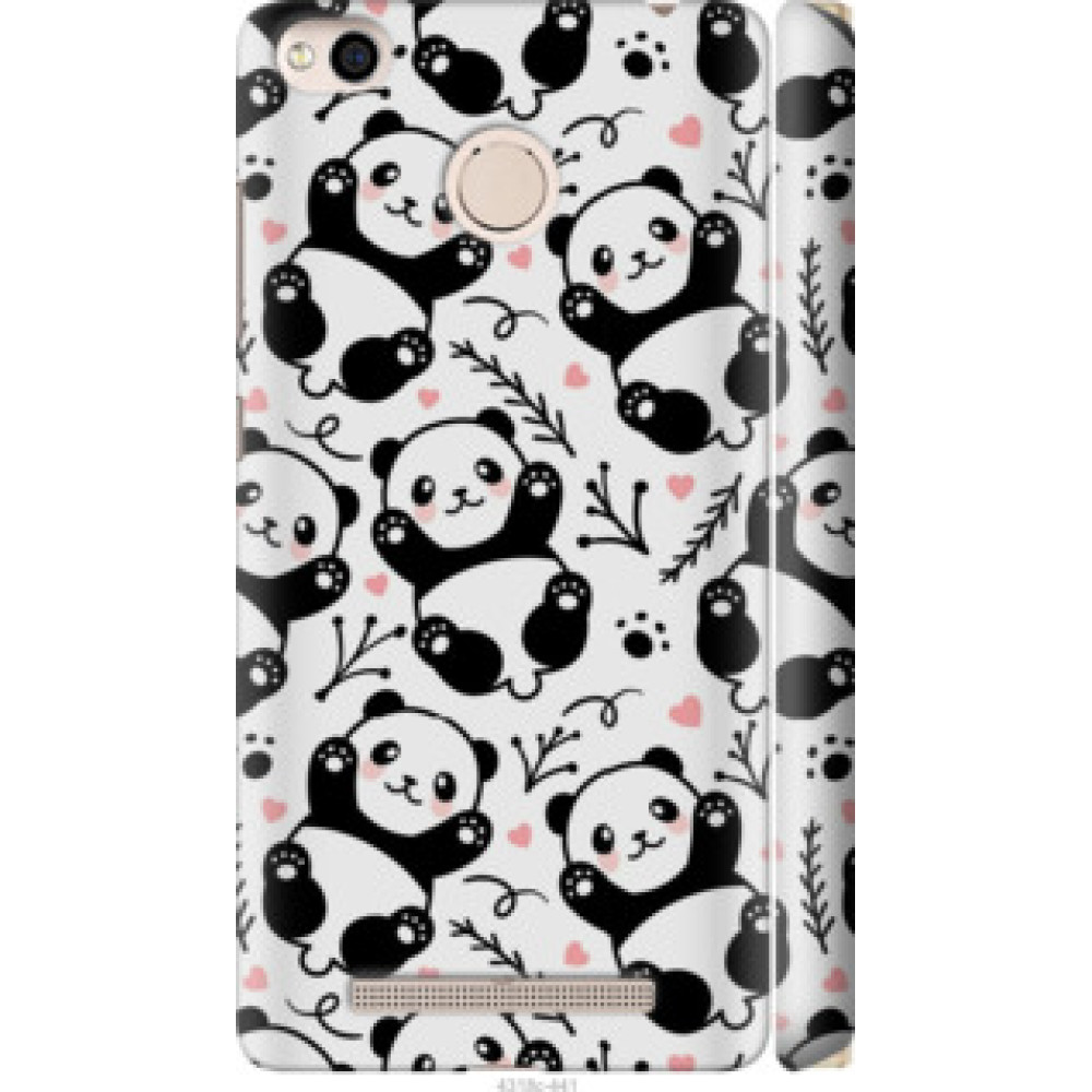 Чохол на Xiaomi Redmi 3x Панды (4318c-441)