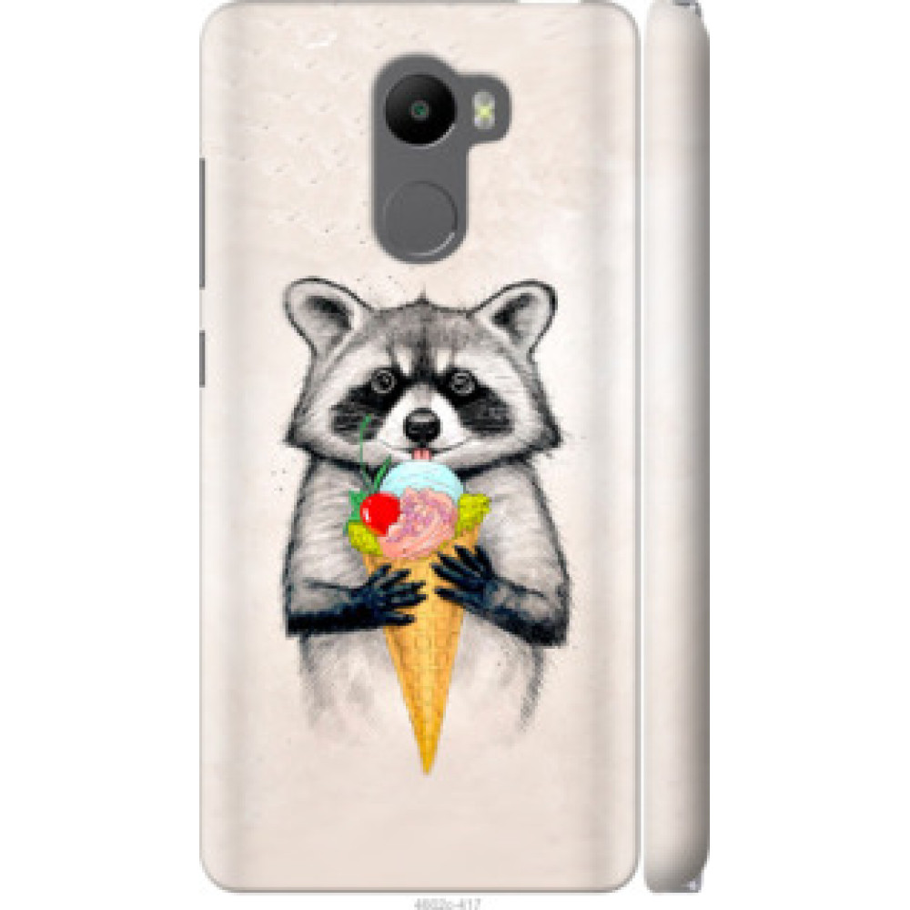 Чехол на Xiaomi Redmi 4 Енотик с мороженым (4602c-417)