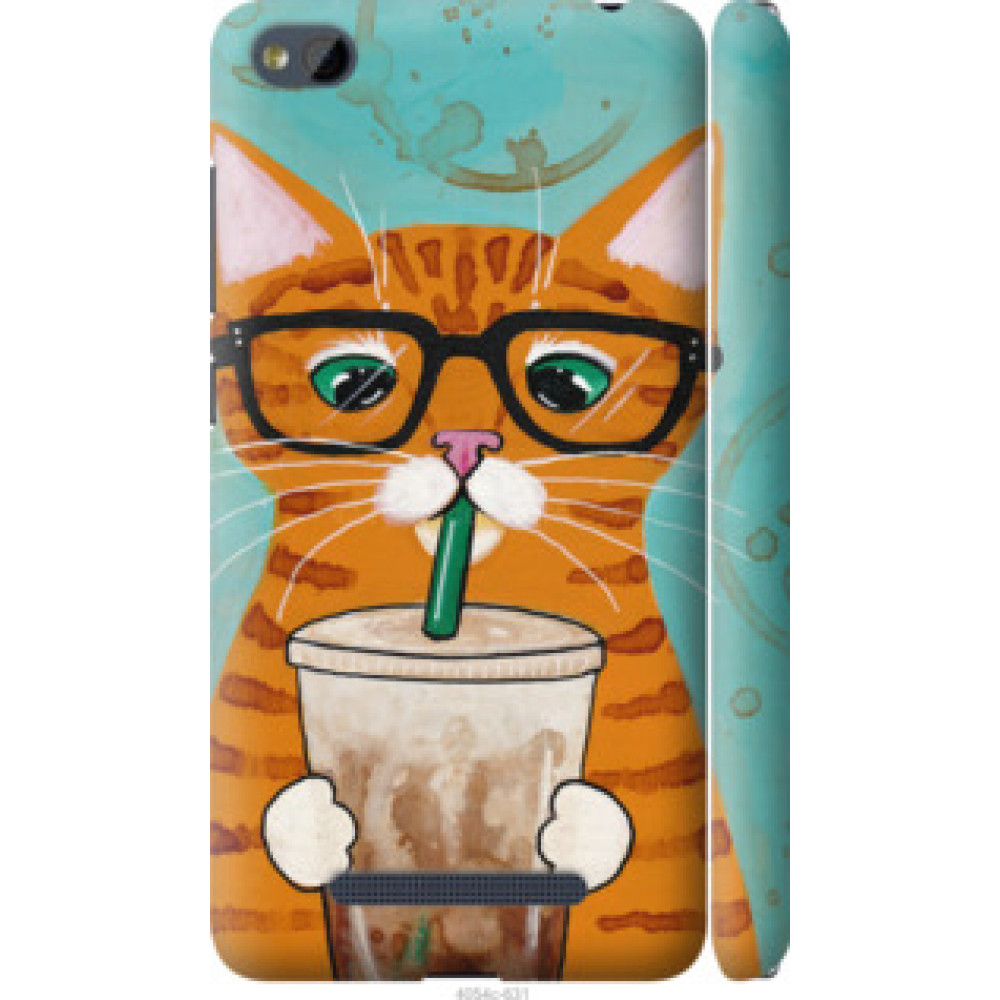 Чехол на Xiaomi RedMi 4A Зеленоглазый кот в очках (4054c-631)