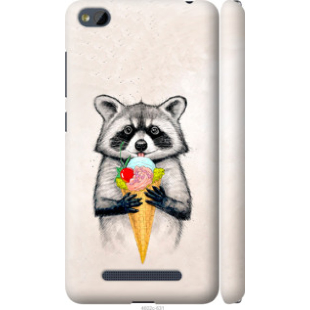 Чохол на Xiaomi RedMi 4A Енотик с мороженым (4602c-631)
