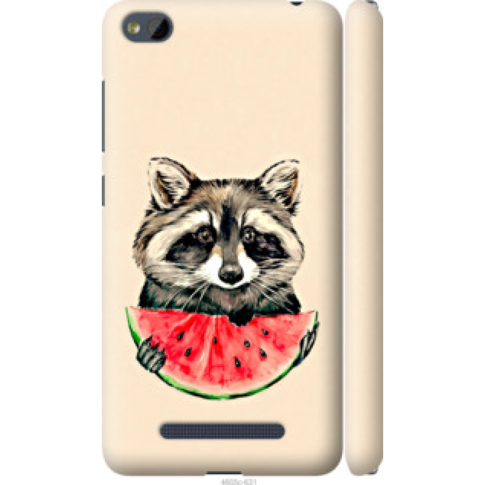 Чехол на Xiaomi RedMi 4A Енотик с арбузом (4605c-631)