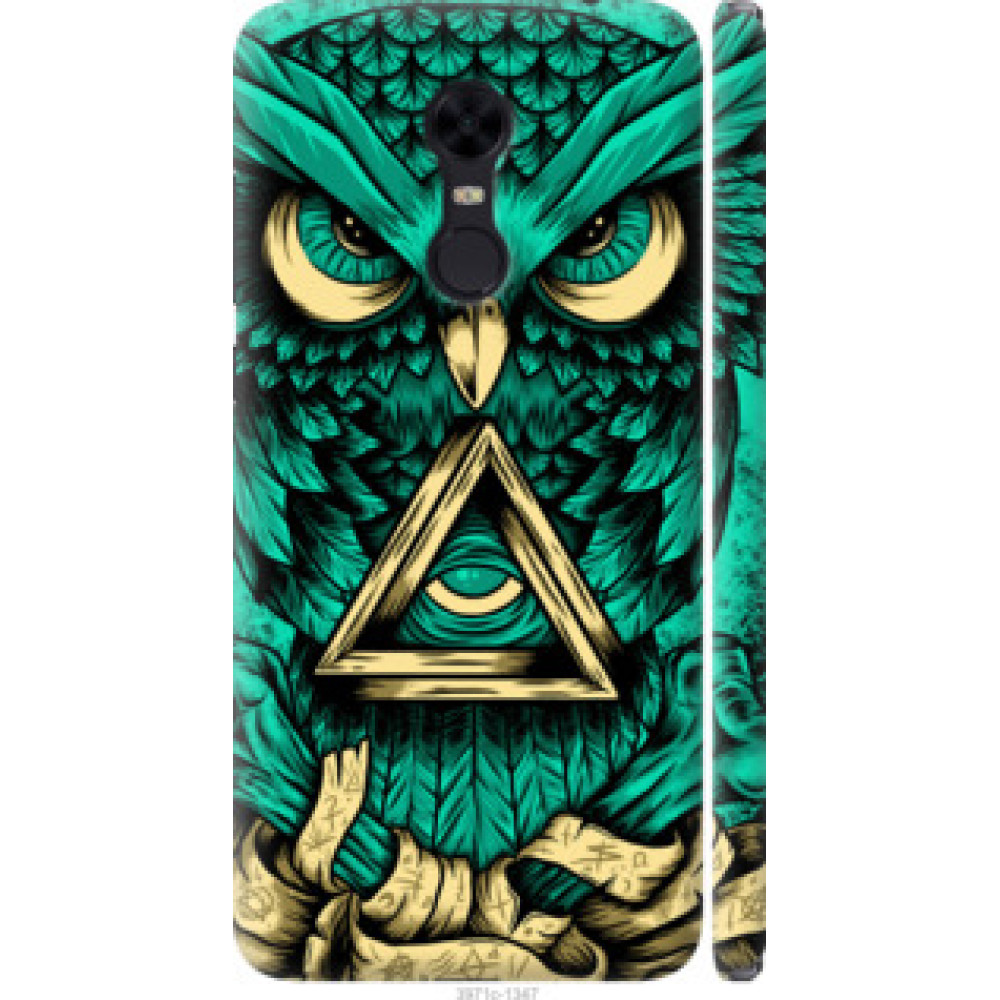 Чехол на Xiaomi Redmi 5 Plus Сова Арт-тату (3971c-1347)