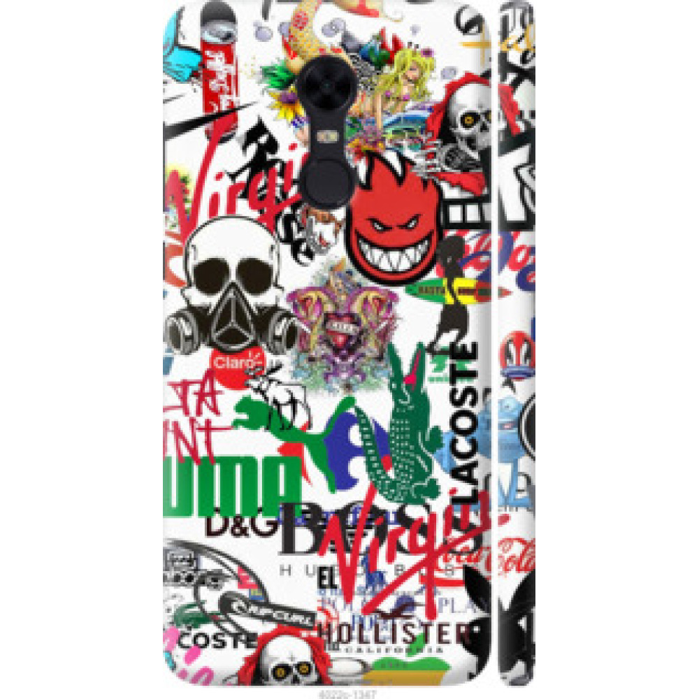 Чохол на Xiaomi Redmi 5 Plus Many different logos (4022c-1347)