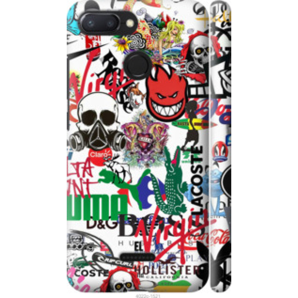 Чехол на Xiaomi Redmi 6 Many different logos (4022c-1521)