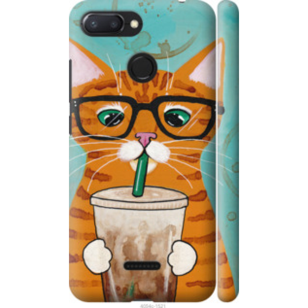 Чехол на Xiaomi Redmi 6 Зеленоглазый кот в очках (4054c-1521)
