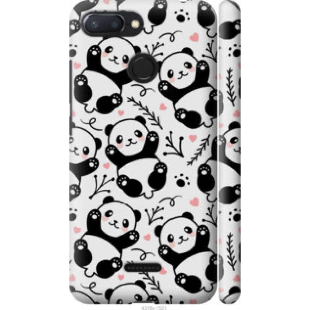 Чехол на Xiaomi Redmi 6 Панды (4318c-1521)