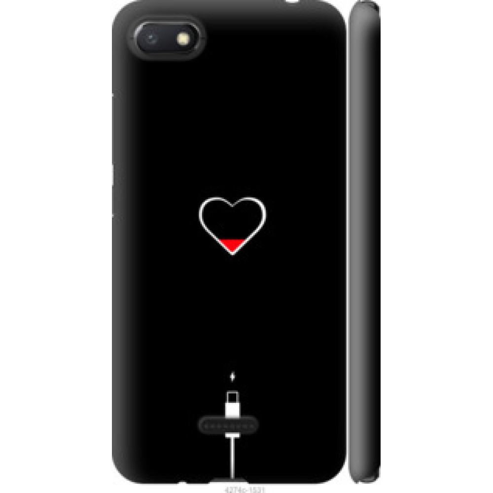 Чехол на Xiaomi Redmi 6A Подзарядка сердца (4274c-1531)