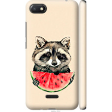 Чехол на Xiaomi Redmi 6A Енотик с арбузом (4605c-1531)