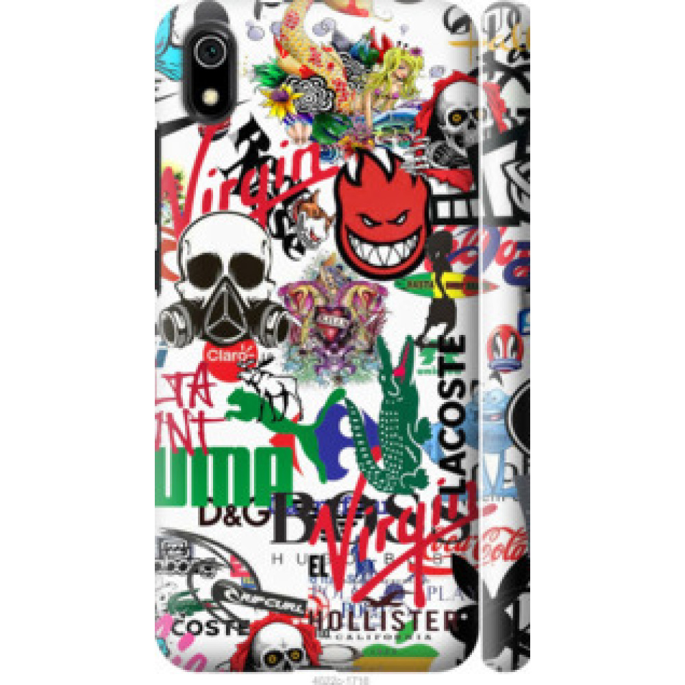 Чехол на Xiaomi Redmi 7A Many different logos (4022c-1716)