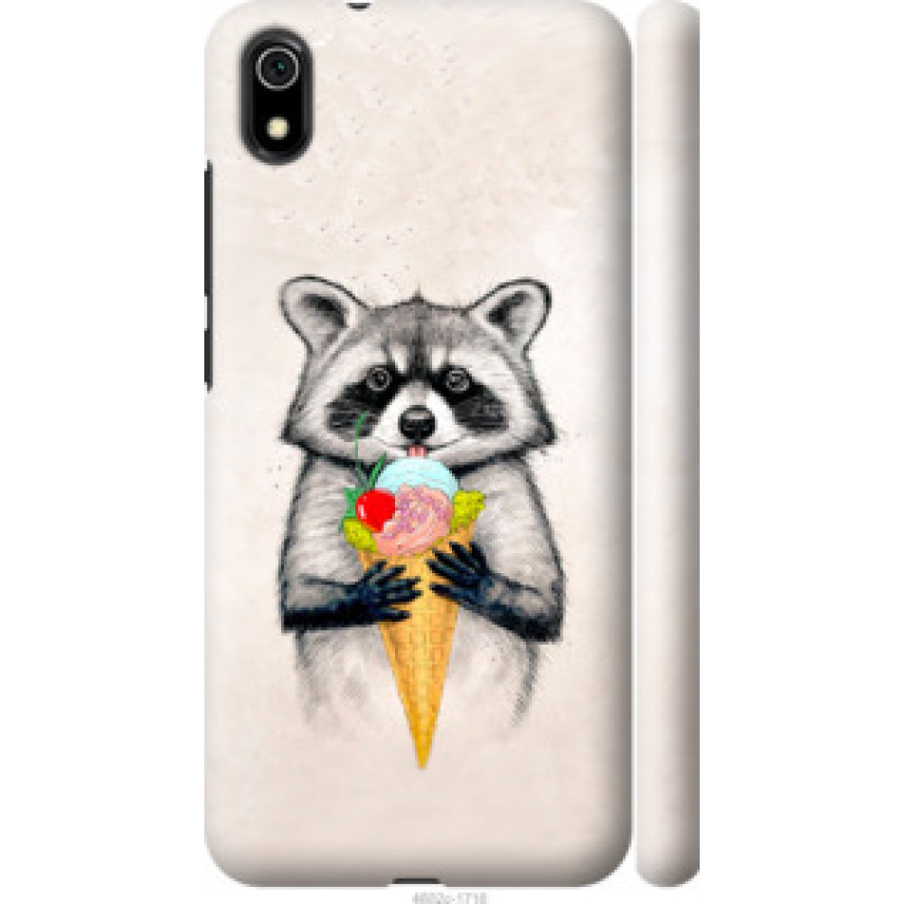 Чехол на Xiaomi Redmi 7A Енотик с мороженым (4602c-1716)