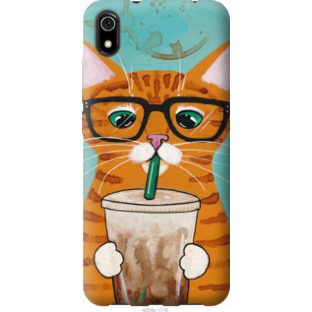 Чехол на Xiaomi Redmi 7A Зеленоглазый кот в очках (4054u-1716)